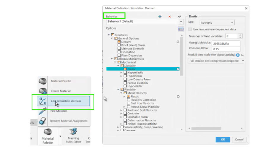 SIMULIA Material modeling simulation accuracy