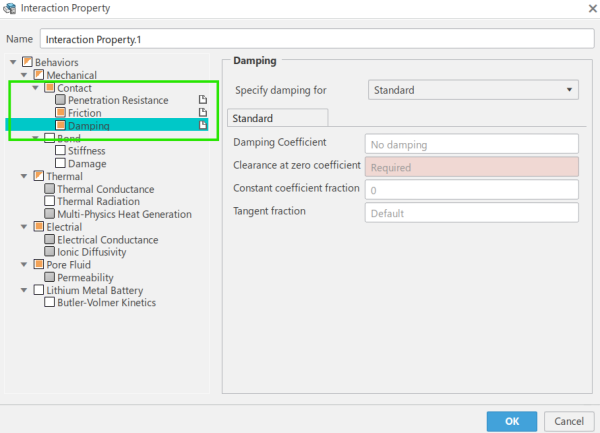 Defining contact interactions in 3DEXPERIENCE Simulation