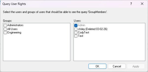 Editing report user permissions