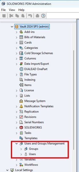 Access SOLIDWORKS PDM folder permissions here