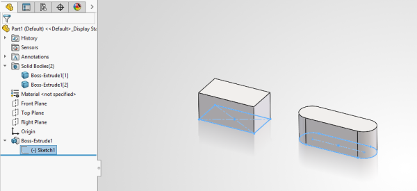 How to Use Multiple Parts in SOLIDWORKS 1 Multiple parts from one extrusion