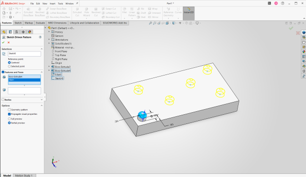 An example of a sketch driven pattern