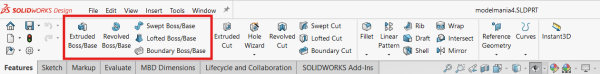 How to Use a Sketch to Create Bodies in SOLIDWORKS 1 Foundational features in the CommandManager