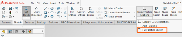 Fully Define Sketch Tool in the CommandManager