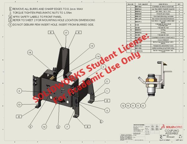 Guide to Educational Watermarks in SOLIDWORKS Models 1 Educational watermarks in SOLIDWORKS Drawing