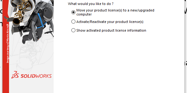 Move SOLIDWORKS license Move SOLIDWORKS license