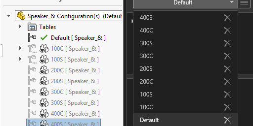SOLIDWORKS Configurations in SOLIDWORKS Visualize SOLIDWORKS Configurations in SOLIDWORKS Visualize