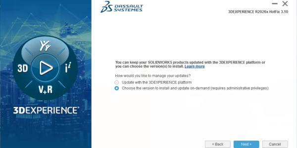 SOLIDWORKS Design Choose version SOLIDWORKS Design Multiple Versions