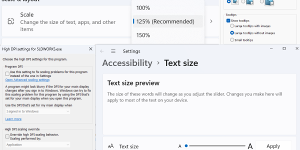 Scaling Options in SOLIDWORKS User Interface