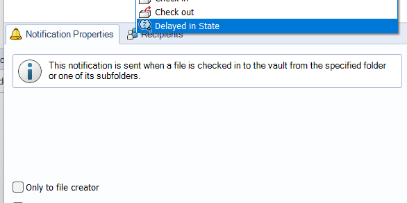Configuration de la notification « Delayed in State »