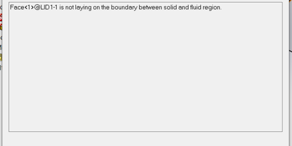 Face is not laying on the boundary between the solid and fluid region